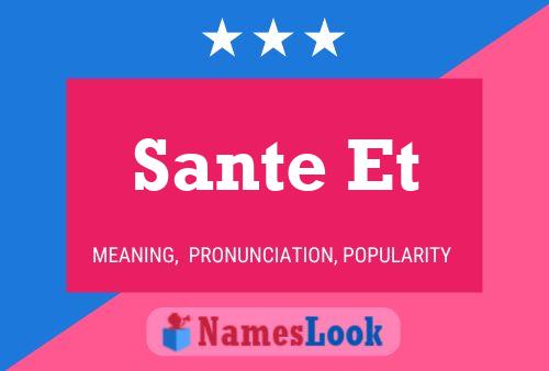 ملصق اسم Sante Et