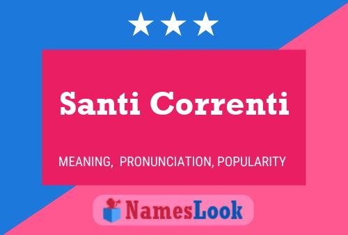 ملصق اسم Santi Correnti