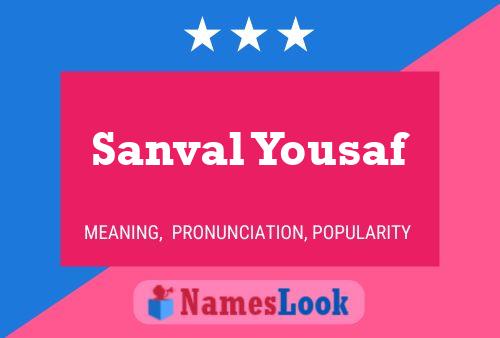 ملصق اسم Sanval Yousaf