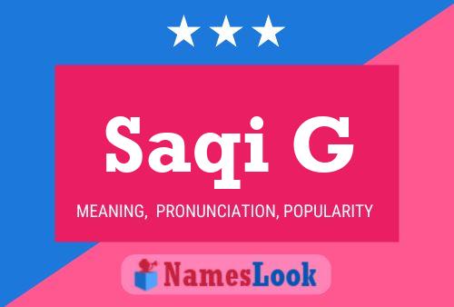 ملصق اسم Saqi G