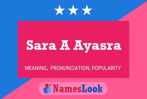 ملصق اسم Sara A Ayasra