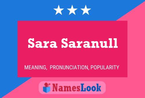 ملصق اسم Sara Saranull