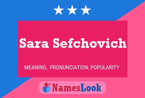 ملصق اسم Sara Sefchovich