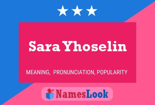 ملصق اسم Sara Yhoselin