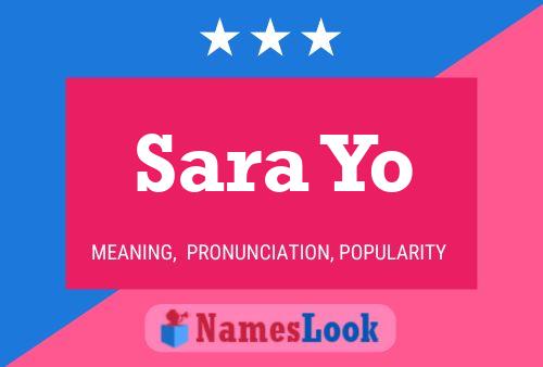 ملصق اسم Sara Yo