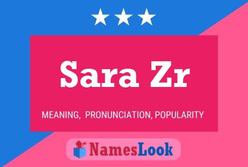 ملصق اسم Sara Zr