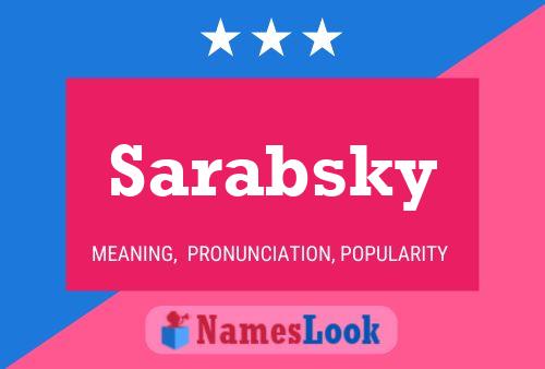 ملصق اسم Sarabsky