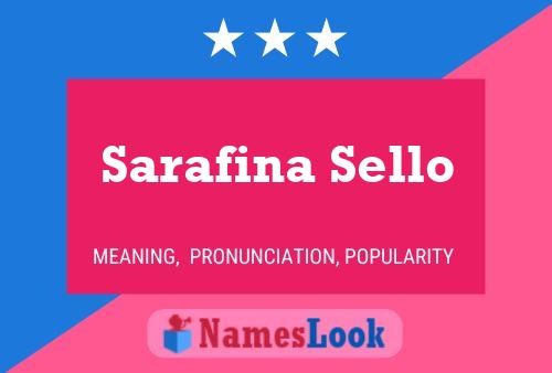 ملصق اسم Sarafina Sello