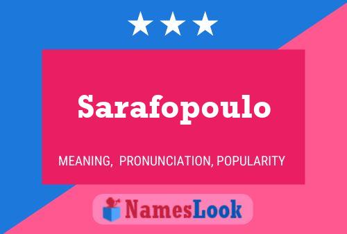 ملصق اسم Sarafopoulo