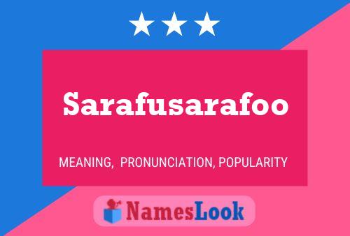 ملصق اسم Sarafusarafoo