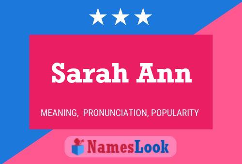 ملصق اسم Sarah Ann