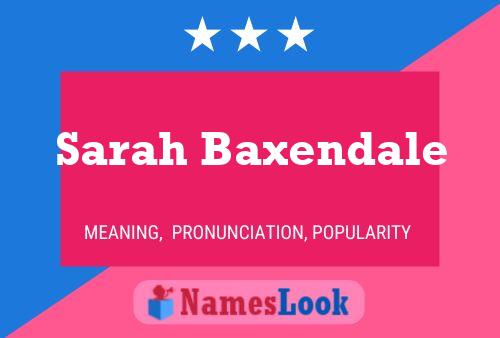 ملصق اسم Sarah Baxendale