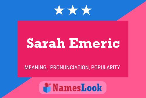 ملصق اسم Sarah Emeric