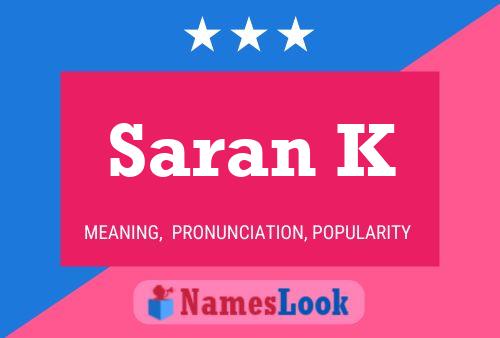 ملصق اسم Saran K