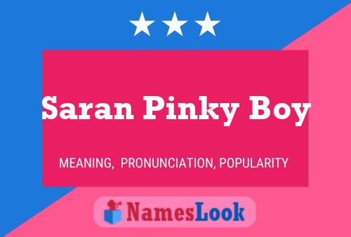 ملصق اسم Saran Pinky Boy