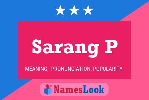 ملصق اسم Sarang P