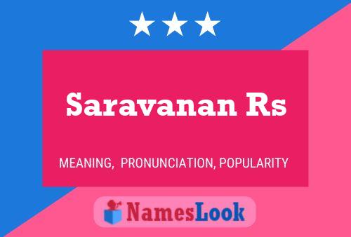 ملصق اسم Saravanan Rs