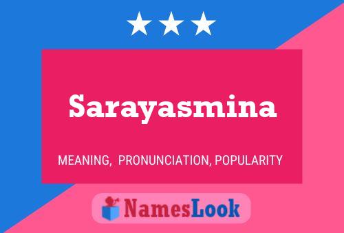 ملصق اسم Sarayasmina