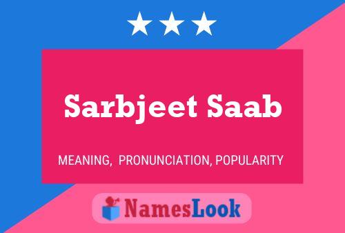 ملصق اسم Sarbjeet Saab