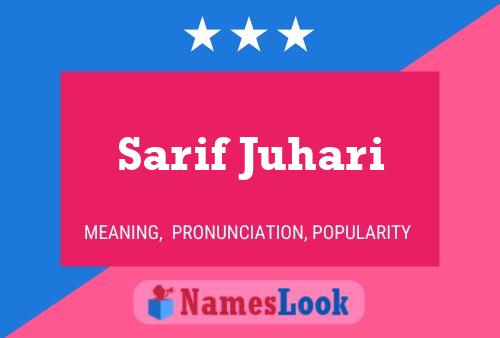 ملصق اسم Sarif Juhari