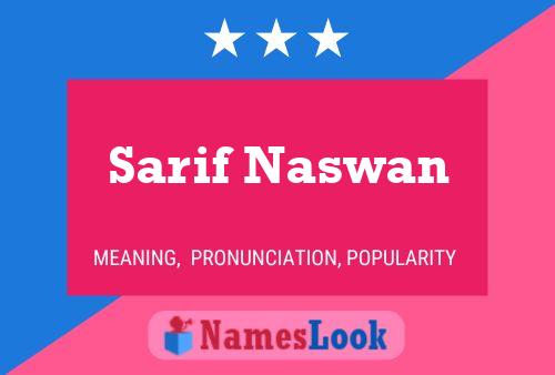 ملصق اسم Sarif Naswan