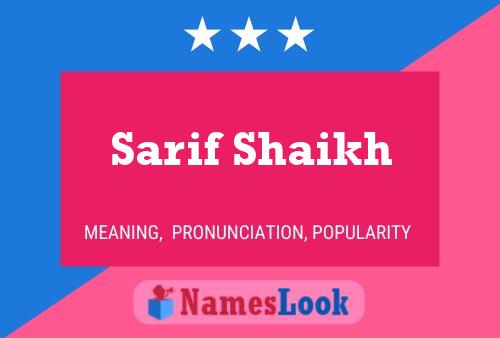 ملصق اسم Sarif Shaikh