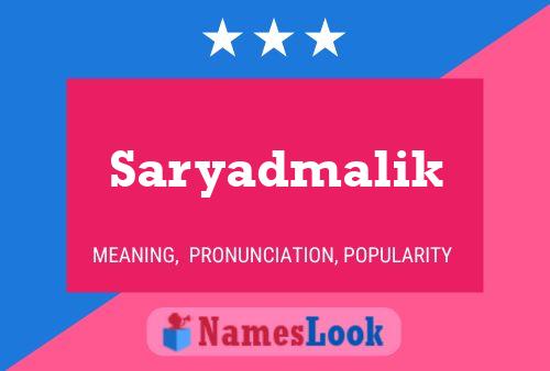 ملصق اسم Saryadmalik