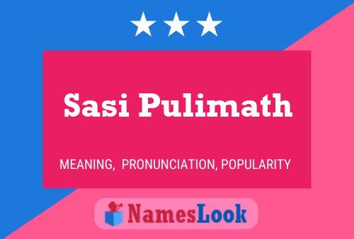 ملصق اسم Sasi Pulimath