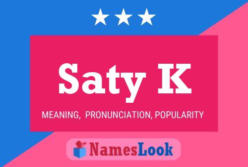 ملصق اسم Saty K