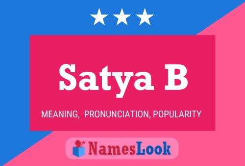 ملصق اسم Satya B