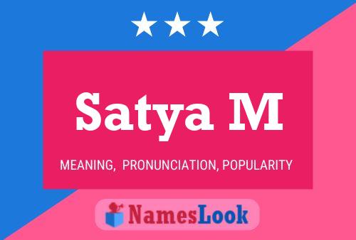 ملصق اسم Satya M