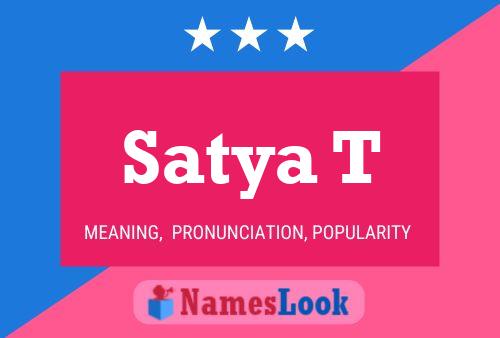 ملصق اسم Satya T