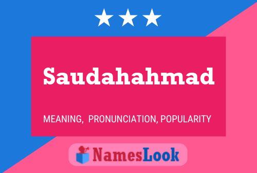 ملصق اسم Saudahahmad