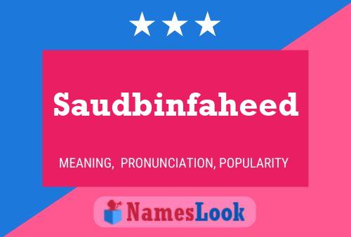 ملصق اسم Saudbinfaheed