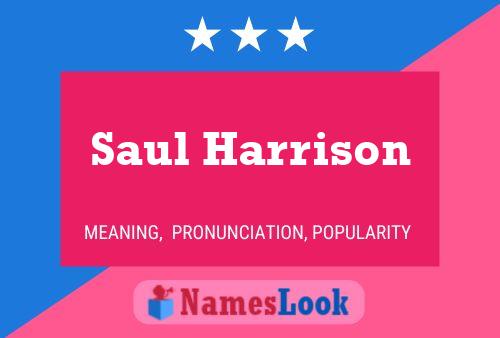 ملصق اسم Saul Harrison