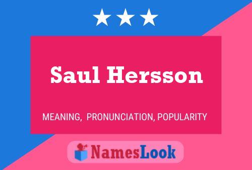 ملصق اسم Saul Hersson