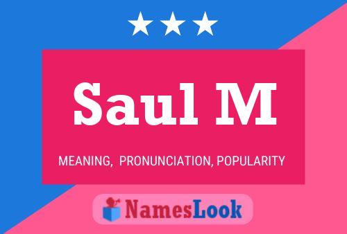 ملصق اسم Saul M