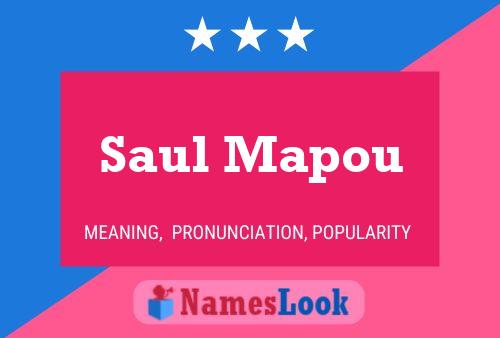 ملصق اسم Saul Mapou