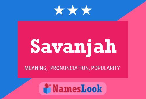 ملصق اسم Savanjah