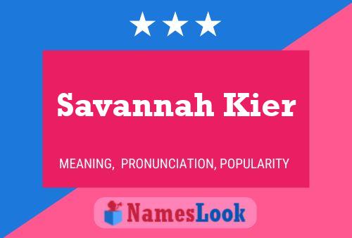 ملصق اسم Savannah Kier