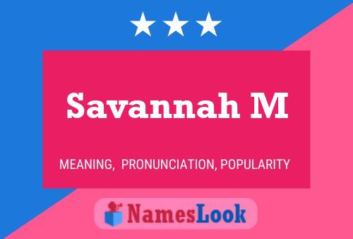 ملصق اسم Savannah M