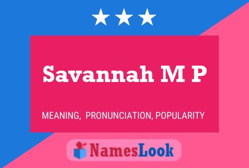 ملصق اسم Savannah M P