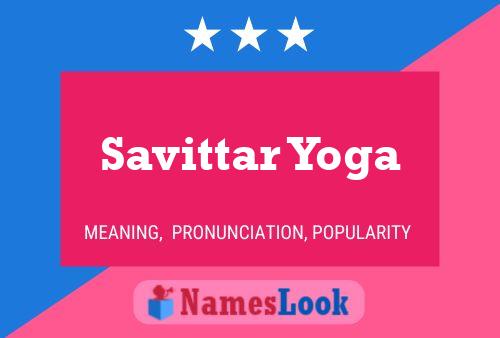 ملصق اسم Savittar Yoga