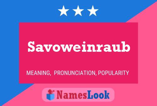 ملصق اسم Savoweinraub