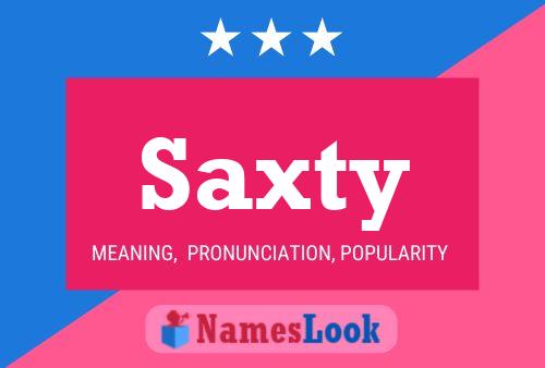 ملصق اسم Saxty