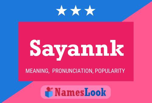 ملصق اسم Sayannk