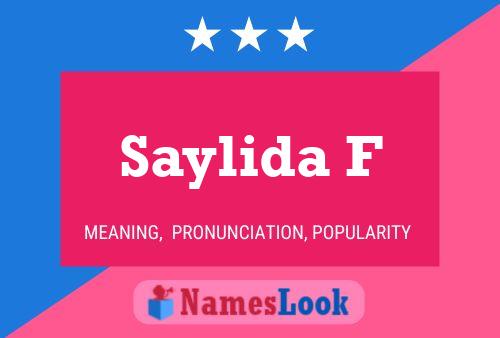 ملصق اسم Saylida F