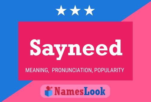 ملصق اسم Sayneed