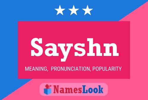 ملصق اسم Sayshn