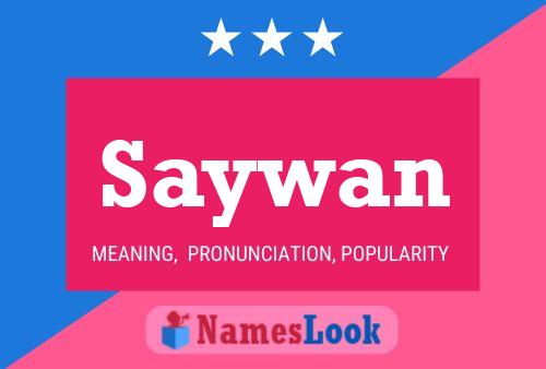 ملصق اسم Saywan